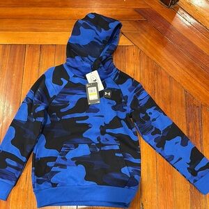 Under Armour Blue Black Camouflage Hoodie Sweatshirt